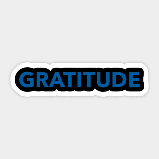 Gratitude Blue Typography Sticker